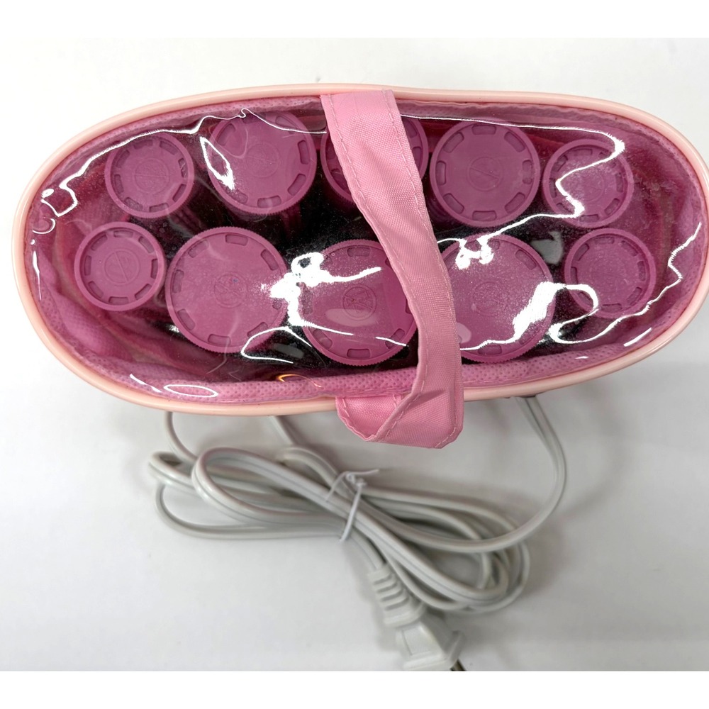 Conair Curls On The Go Hot Rollers 10 Pink NO CLIPS Travel Pageant Cheer TESTED - Picture 4 of 12